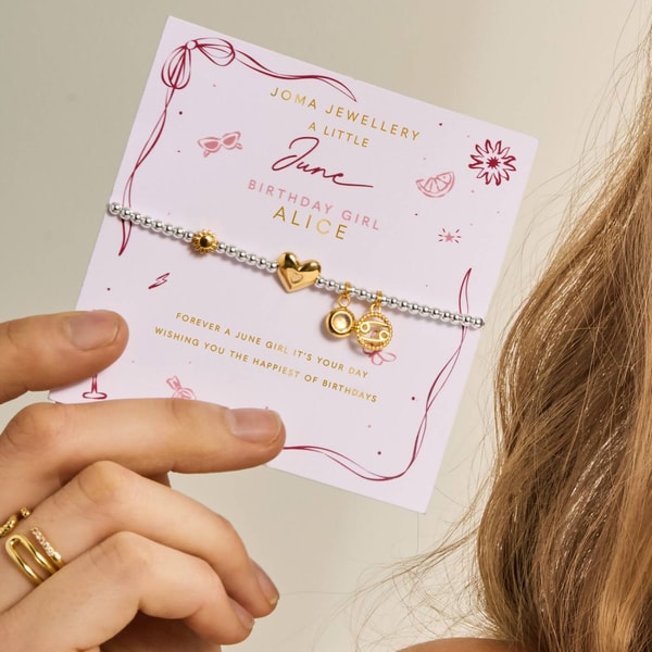 Joma Jewellery Birth Month A Little 'June' Bracelet in Silver and Gold Plating Review