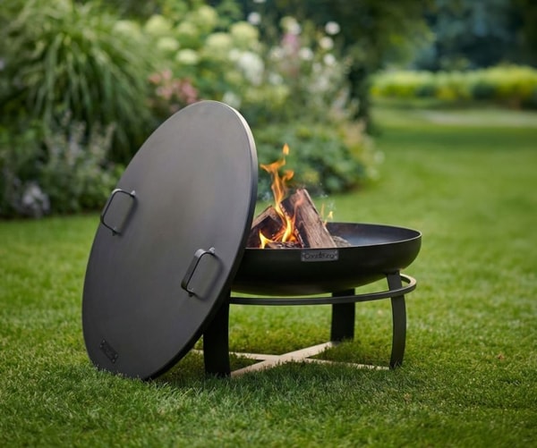 JS GartenDeko Feuerschale 80 cm mit Deckel VIKING Bewertung