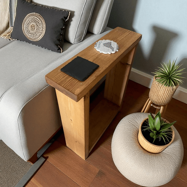 JSA Timber Products Slim Solid Wood Sofa Side Table &ndash; Handcrafted Narrow End Table &ndash; No Assembly Needed Review