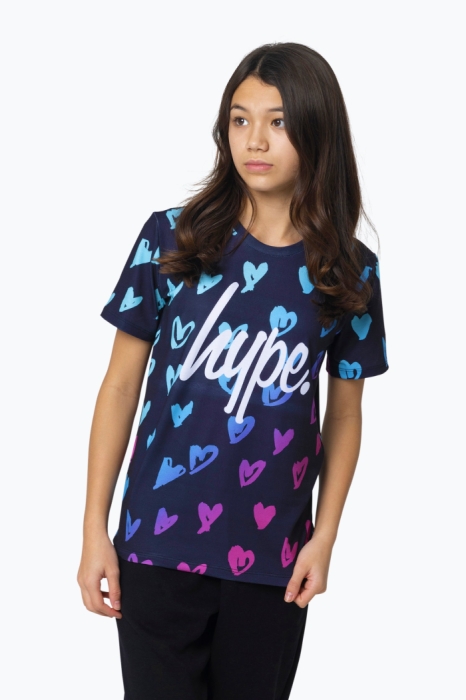 JUST HYPE Girls Multi Scribble Hearts T-Shirt Reviews