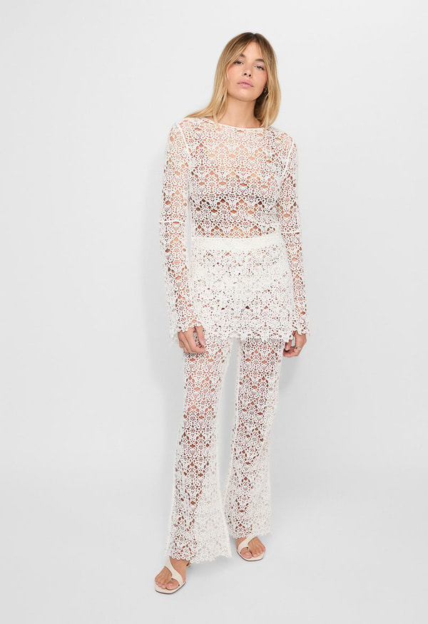 JustFab Crochet Long Sleeve Tunic Dress Review