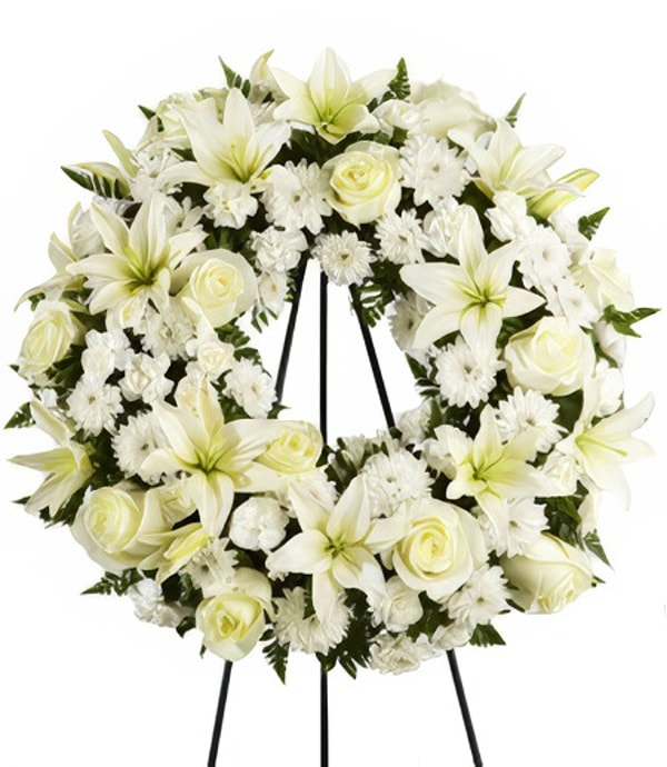 JustFlowers.com Far and Away Sympathy Wreath Review
