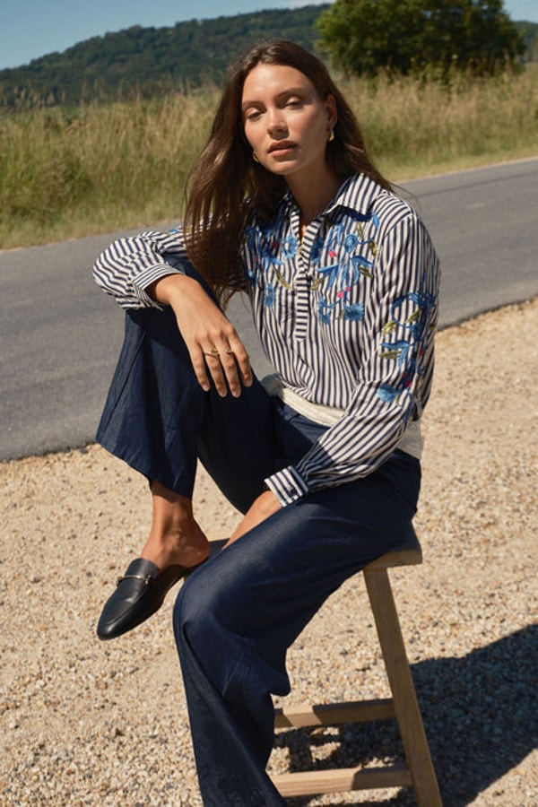 Kabana Shop LulaSoul Ontario Shirt Navy Stripe Reviews