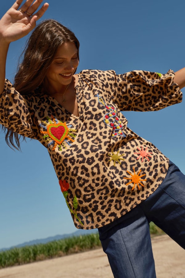 Kabana Shop LulaLife Azure Shirt Leopard Reviews