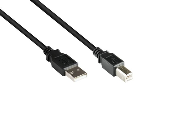 Kabelmeister Anschlusskabel USB 2.0 Stecker A an Stecker B, schwarz, 3m Bewertung