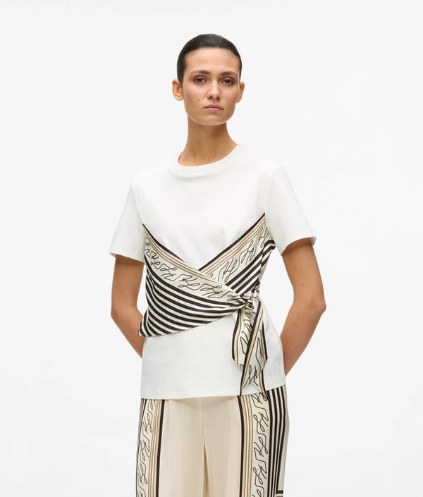 Karl Lagerfeld Scarf print T-shirt Review