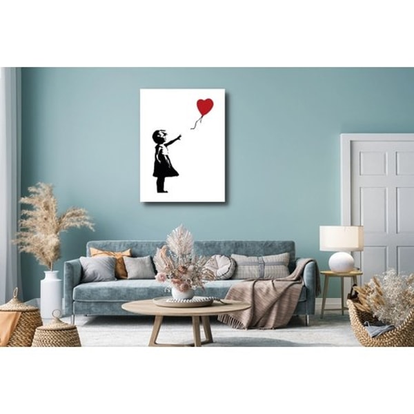 Karo-art Schilderij - Banksy Girl with Balloon Beoordeling