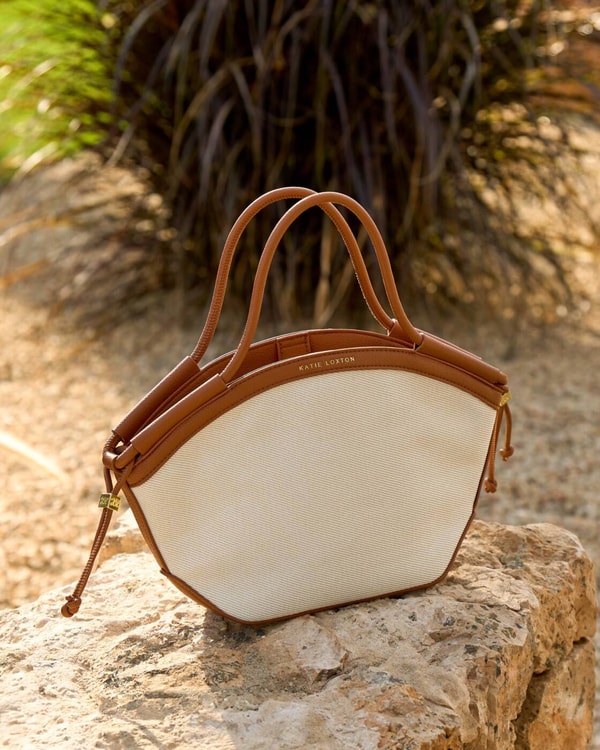 Katie Loxton Florence Mini Canvas Tote Bag in Cognac Reviews