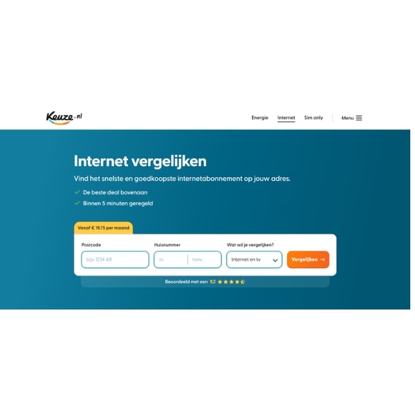 Keuze.nl Internet Vergelijken Beoordeling