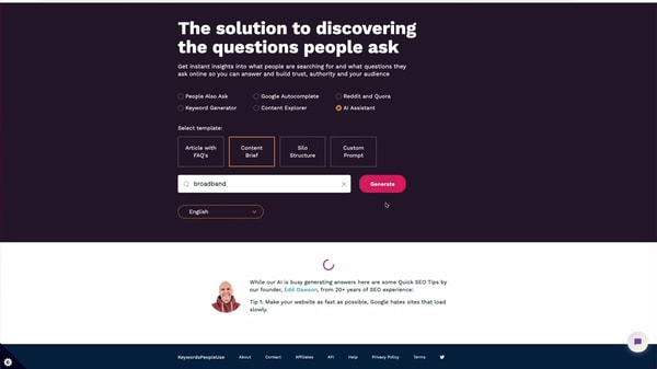 About KeywordsPeopleUse