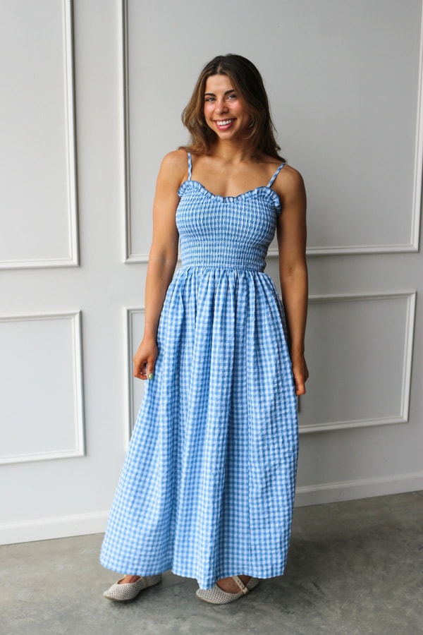 Kins Collective Smocked Gingham Dress Review