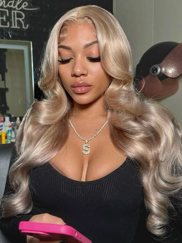 Kisslove Hair Ash Blonde Layered & Curtain Bangs 3D Body Wave Review