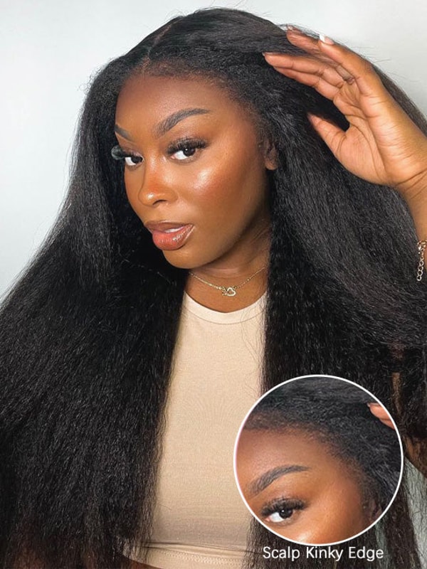 Kisslove Newborn Hairline Kinky Straight Hair Invisi-Drawstring 360 Lace Wig Review