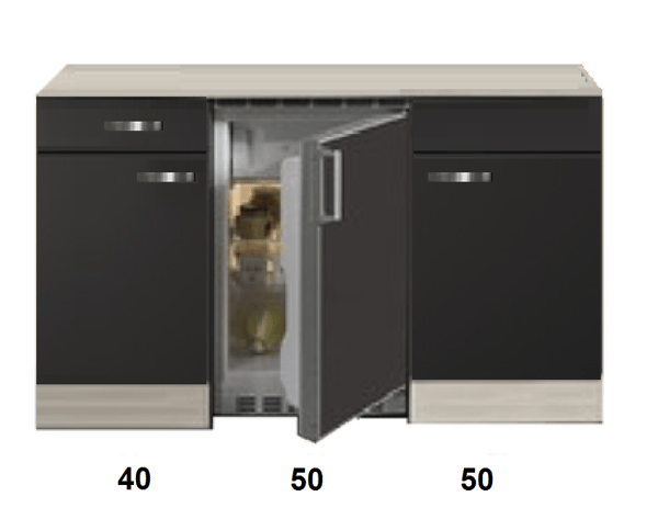 KitchenetteOnline Kitchenette Faro Antraciet 140cm HRG-5256 Beoordeling
