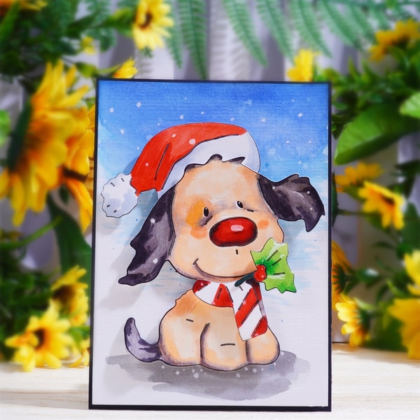 Kokorosa Metal Cutting Dies with Dog Wearing Hat and Scarf Review