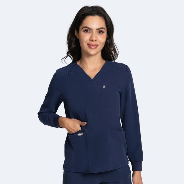 KungFu Scrubs Women&rsquo;s Longsleeve Scrub Top Reviews