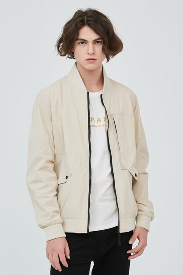 Kymaxx Bomber &agrave; poches beige RICHARD Avis