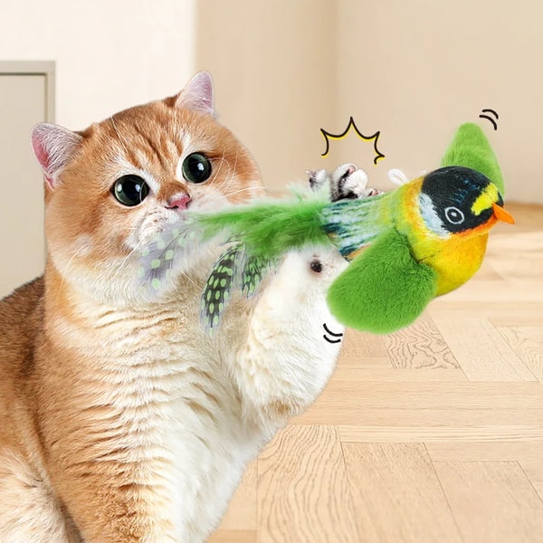 La Pet Lifelike Catnip Bird Cat Toy with Feather Soft Plush Fabric Toys Review