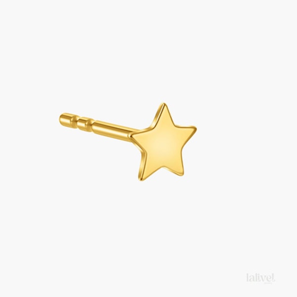 laLivet Jewelry Srebrny pozłacany kolczyk mała gwiazdka Recenzja