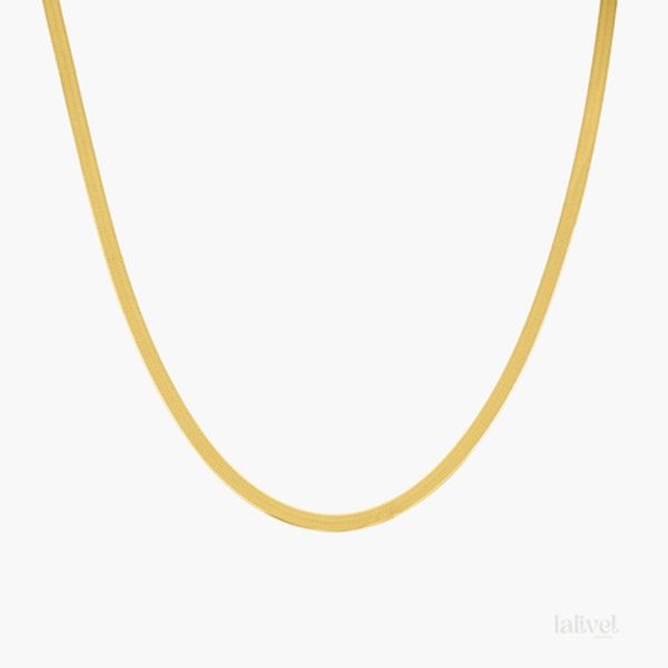 laLivet Jewelry Silver gold-plated snake chain choker 3.5 mm Recenzja