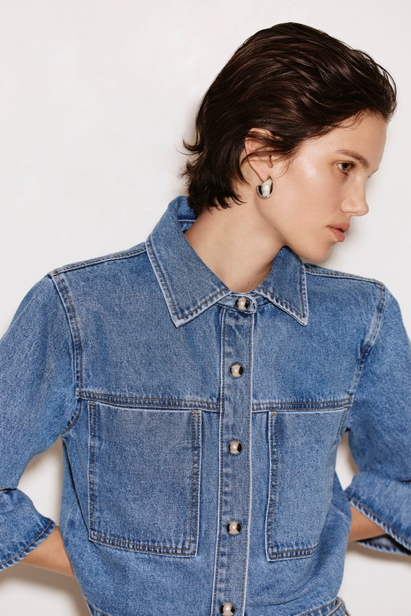 LAMARQUE Ruffle Sleeve Denim Jacket Review