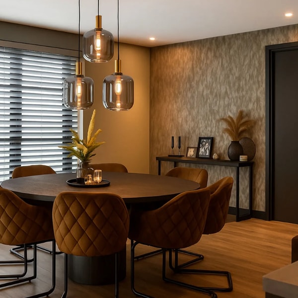 Lampenlicht Design hanglamp zwart met goud met smoke glas 3-lichts Zuzanna Beoordelingen