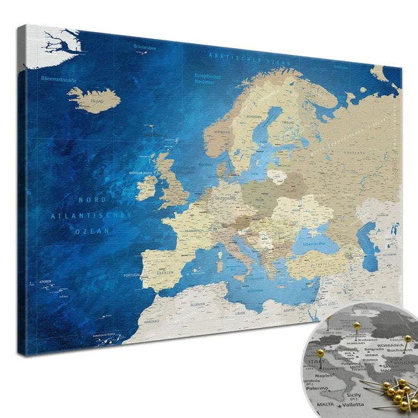 Lana KK Europakarte Meerestiefe Bewertung