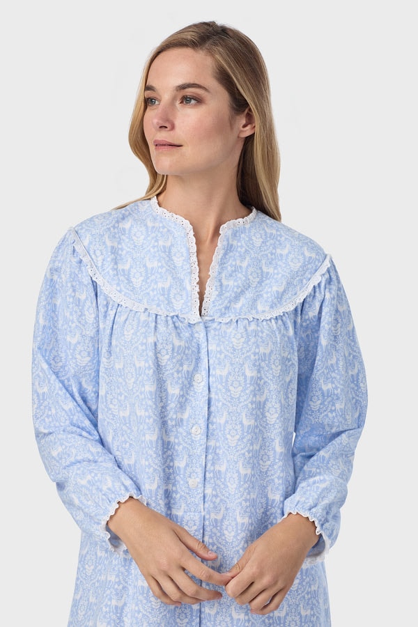 Lanz of Salzburg Blue Nordic Tyrolean Flannel Gown Review