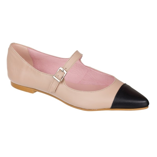 Las Bailarinas de Eloisa Bailarina piel beige-negro Rese&ntilde;a