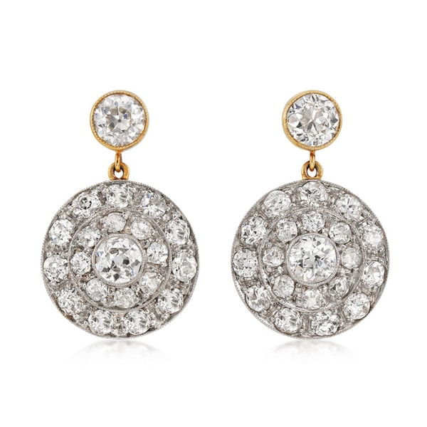 Lauren DeYoung Jewelry 18kt Yellow Gold and Platinum Old Cut Diamond Earrings Review
