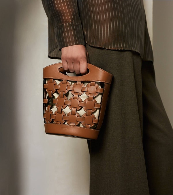 Le Tanneur petit sac seau en toile coton et cuir lisse Avis