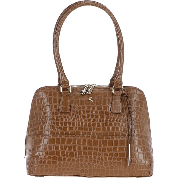 Leather Company Ashwood Crocodile Print Zip Around Leather Tote Bag Tan Review