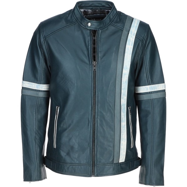 Leather Company Men's Ashwood Leather Casual Jacket with Contrast Stripes Review