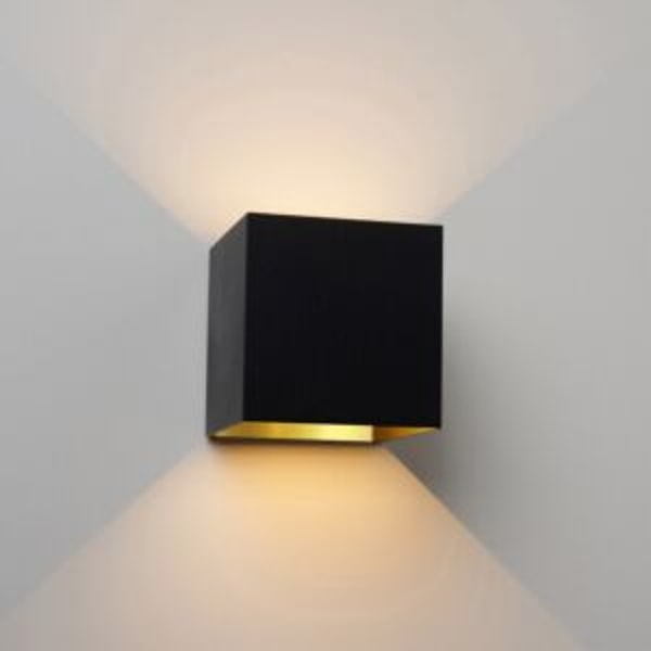 Led inbouwspots Led wandlamp Tenza dimbaar 6 watt 540 lumen zwart & goud Beoordeling