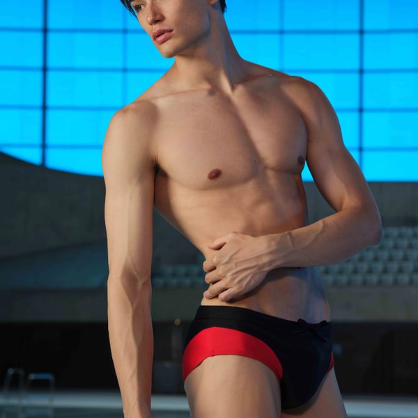 Black LET'S SWIM Logo Trunks Review