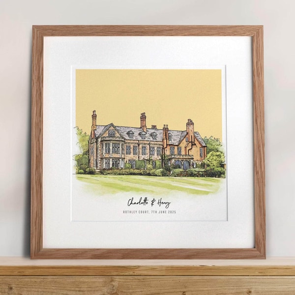 Letterfest Wedding Venue Colour Block Line Portrait Review