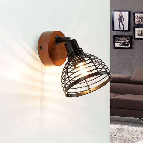 Licht-Erlebnisse Spot Strahler Holz Metall Retro Bewertungen