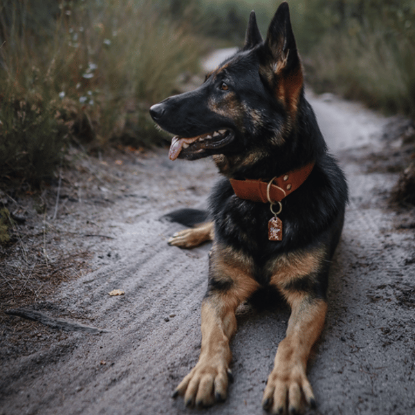 Lilo's Nature Brede leren halsband Avis