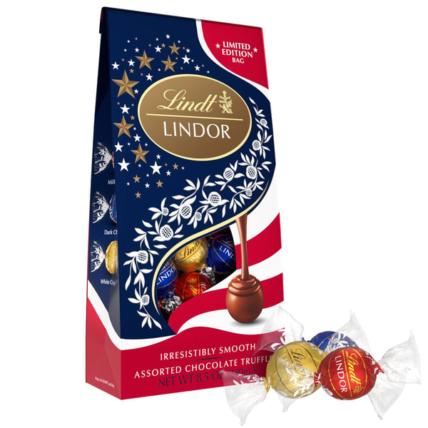Lindt Assorted LINDOR Truffles 20-pc Americana Bag Review