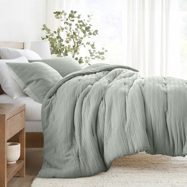 Linens and Hutch Waffle Textured Down-Alternative Comforter Set Reviews