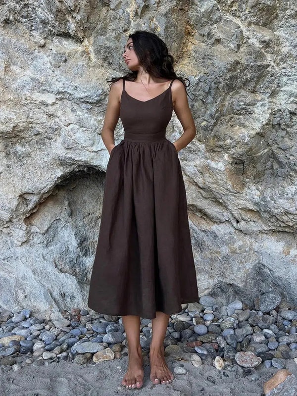Litlookz Studio Linen Midi Dress Review