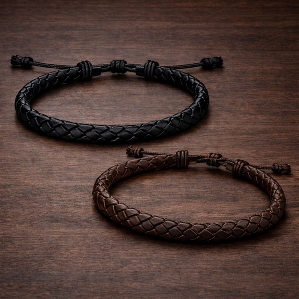 Lookinggoodtoday Heren Armband Gevlochten Leer Beoordeling