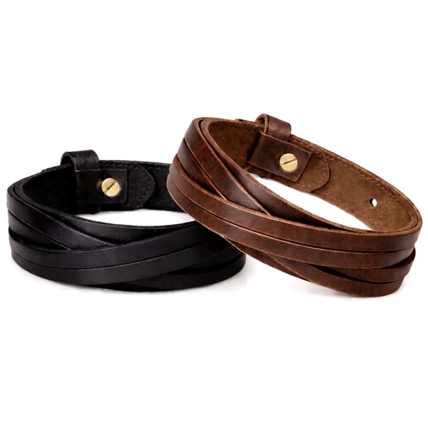 Lookinggoodtoday Bruine leren armband Beoordeling