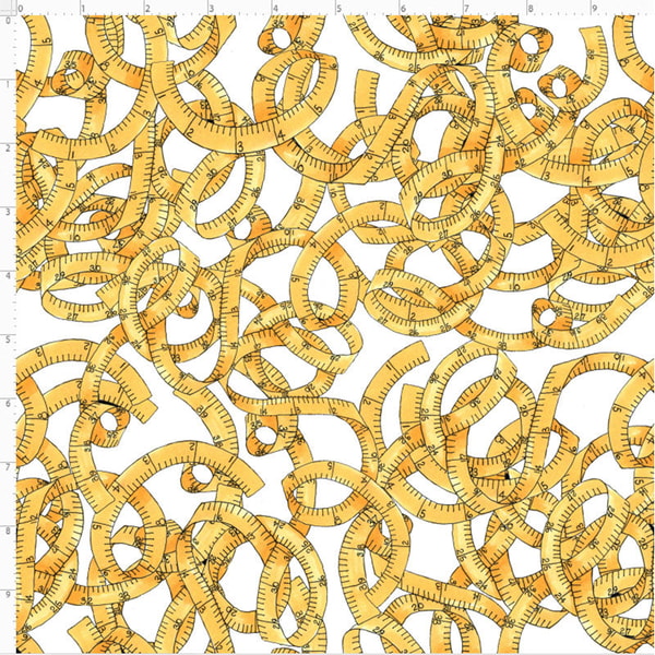 Loralie Designs Tape Tangle White Fabric Review