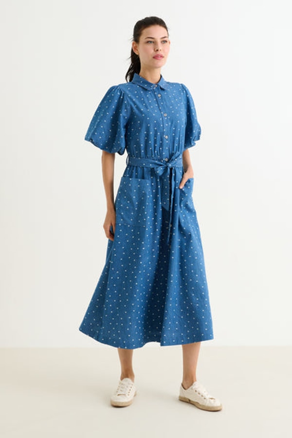 Louche London Lola Flower Dot Print Balloon Sleeve Shirtdress Review