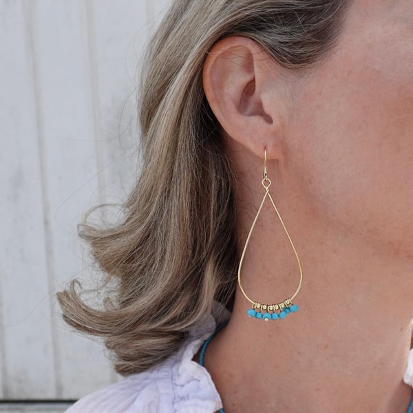 Loulerie Turquoise Bead Teardrop Earrings Review