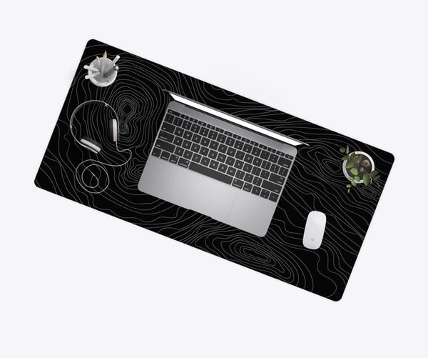 Love Desk Mats Black Topographic Desk Mat Review