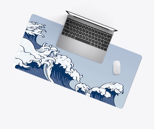 Love Desk Mats Japanese Blue Waves Desk Mat Review
