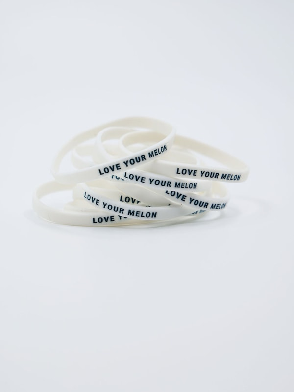 Love Your Melon White Wristband w/ Navy Block Logo Review