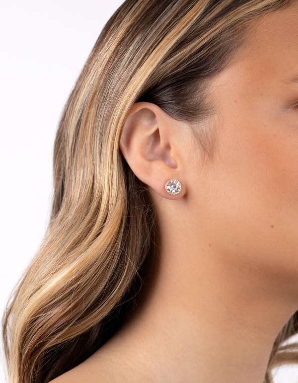 Lovisa Gold Plated Sterling Silver Cubic Zirconia Halo Stud Earrings Review